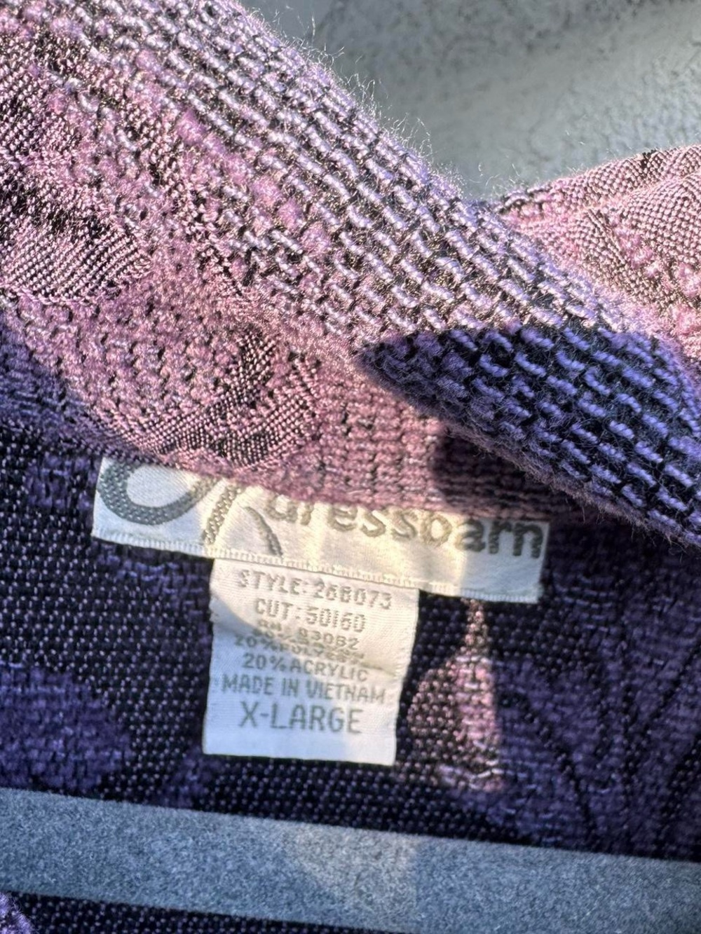 Purple Textured Button-Up Jacket - Picture 8 of 8